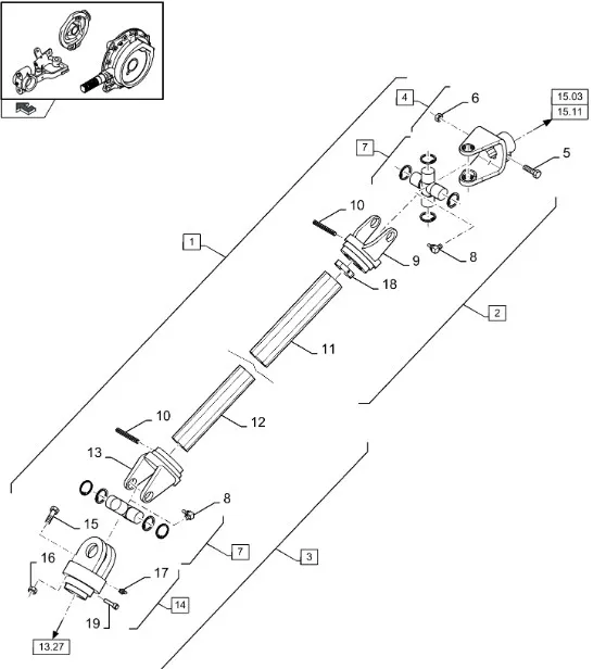 87395090 - вал отбора мощности