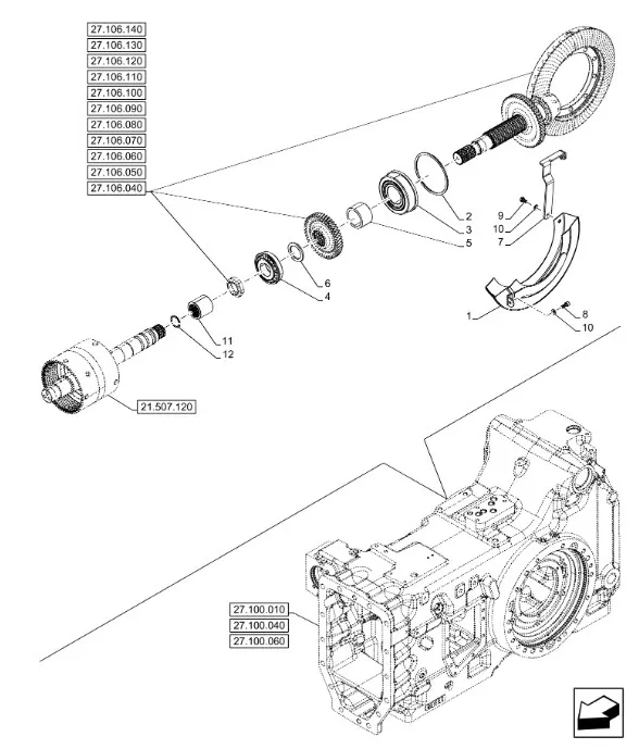 5178413 - Шайба 3,05мм толщ. подш. хвостовика моста задн. TMT7/MXMPm., T6090